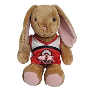 Build a Bear Workshop Plush Bunny with BAB Ohio State Red Jersey School Spirit
